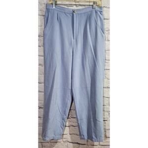 Drapers & Damon's Light Blue Purple Pleated Pants LP Suede Like Feel Soft